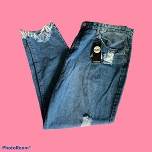 Boohoo Distressed Mom Jeans